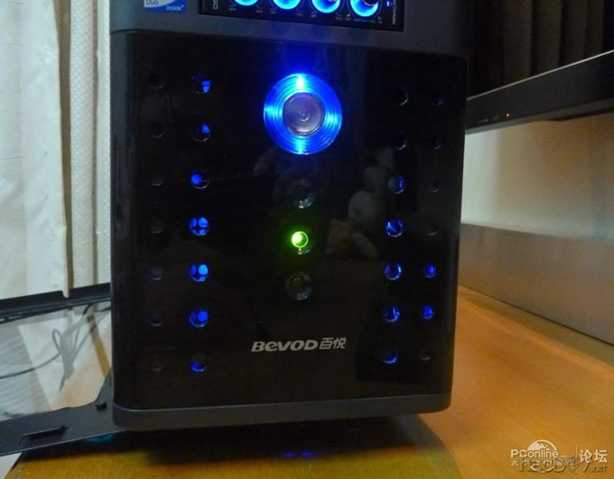 点击查看原图 电源上翻~走线~铝合金~亚克力~荧光透明电脑主机机箱