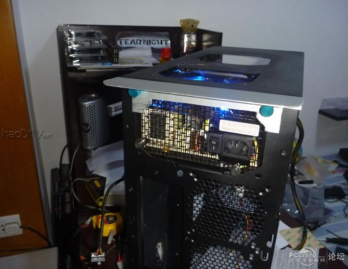 点击查看原图 电源上翻~走线~铝合金~亚克力~荧光透明电脑主机机箱