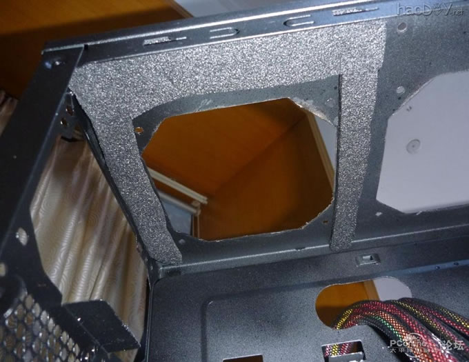 点击查看原图 电源上翻~走线~铝合金~亚克力~荧光透明电脑主机机箱