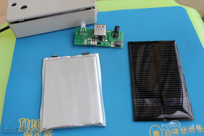 点击查看原图 DIY小型太阳能电池板充电站