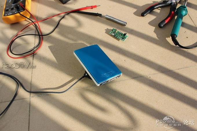 点击查看原图 DIY小型太阳能电池板充电站