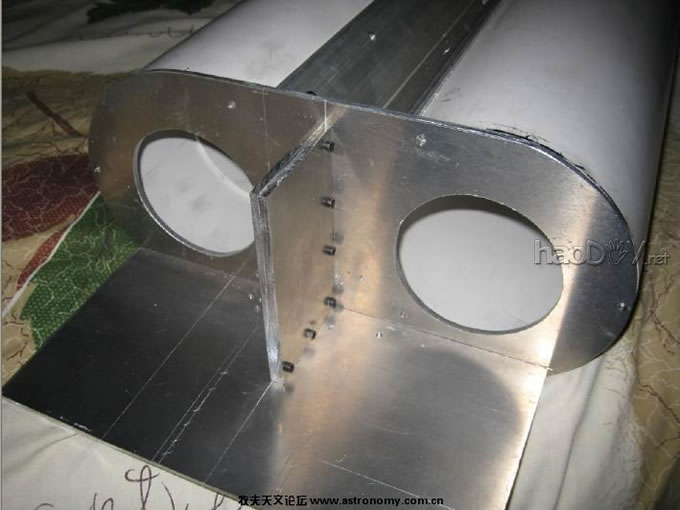 后部转像室,分左右两室 自制 25 X 154毫米大型双筒天文望远镜过程详解。