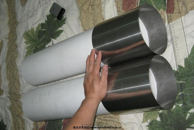 放手上去看看,好大 自制 25 X 154毫米大型双筒天文望远镜过程详解。