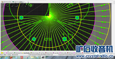 布线中(确定60个led位置) diy制作仿led怀表(高富帅才能用的起的手表。。。)