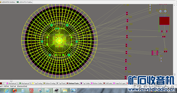 基本完成led的布局 diy制作仿led怀表(高富帅才能用的起的手表。。。)