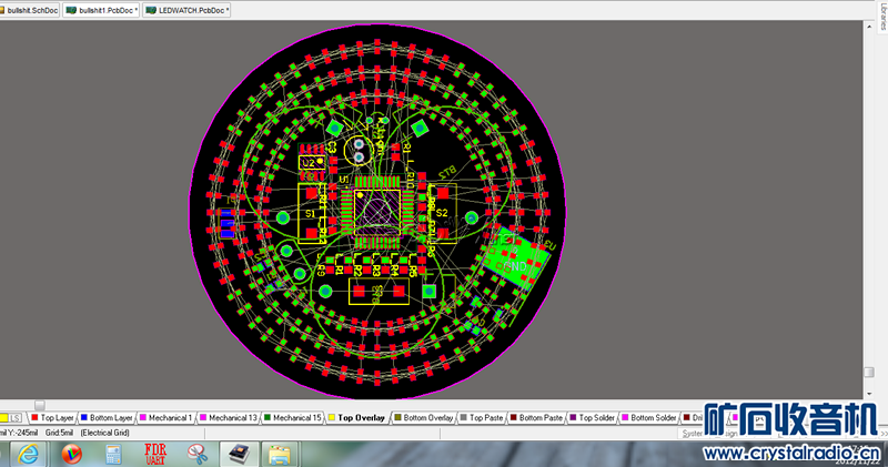 布线 diy制作仿led怀表(高富帅才能用的起的手表。。。)