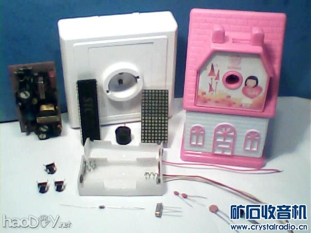 3-1所需器件集体照(外形据自喜好)2.jpg mini1608LED点阵微型万年历