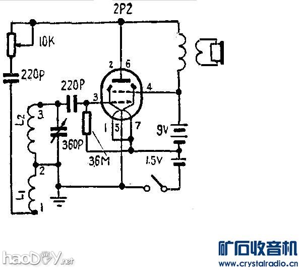 无标题.jpg 袖珍式2P2电子管单灯再生收音机