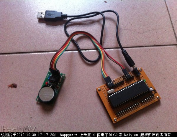 照片 126.jpg 洞洞板,LED,51单片机+DS1302做的小夜灯时钟 附视频