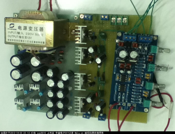 IMG_0240.JPG 菜鸟上个月用tda2030a制作的BTL功放 附电线路原理图纸
