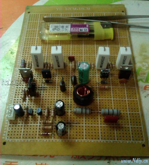 6.jpg 第一次洞洞板分立纯后级功放板