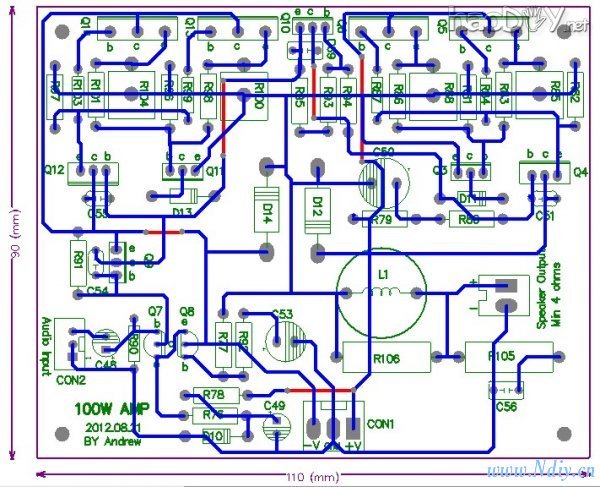 99se草图1.jpg 第一次洞洞板分立纯后级功放板
