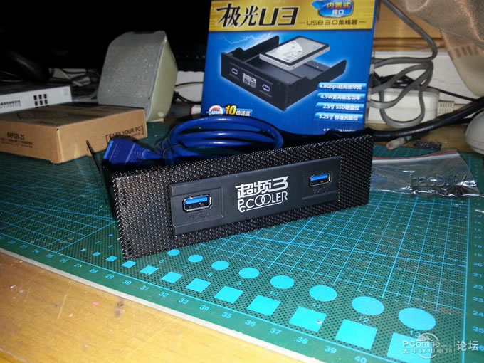 点击查看原图 主板大动工 前置usb3.0前置面板换新装