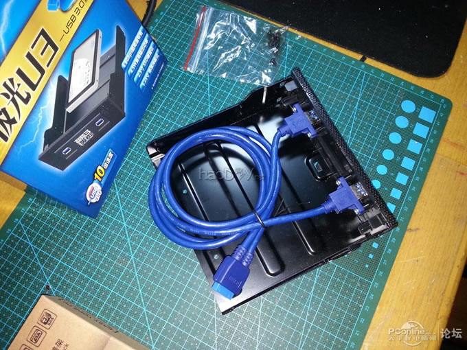 点击查看原图 主板大动工 前置usb3.0前置面板换新装