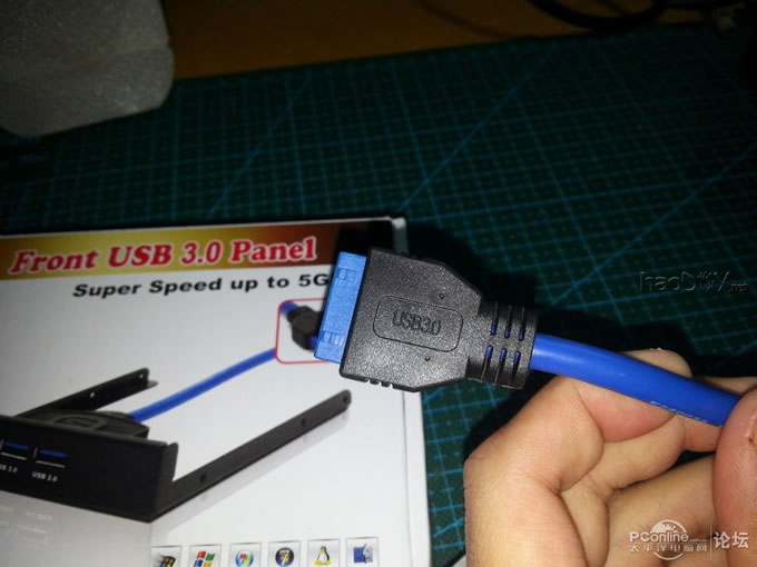 点击查看原图 主板大动工 前置usb3.0前置面板换新装