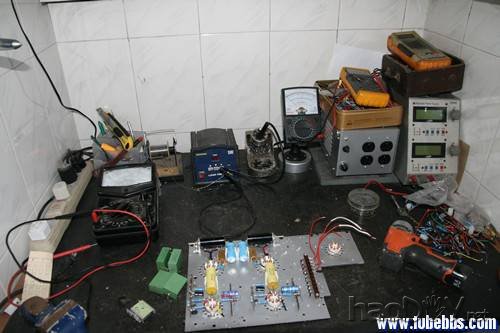 diy制作6sn7+2A3电子管单端胆机功放