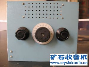 自制面板,还没有标刻度 交流三灯电子管收音机