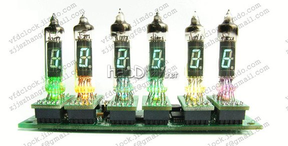 实物图片 制作YS9-4六管荧光电子管数码时钟
