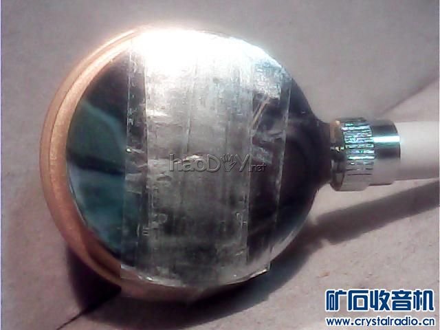4、去掉振膜的听诊器头与高阻耳机绑定.jpg 矿石收音机专用耳机
