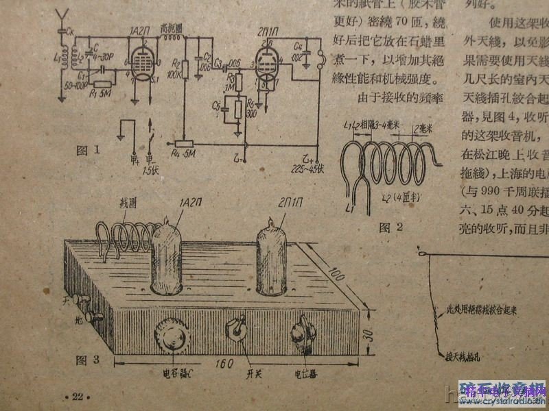 直流供电电子管接收FM的超再生收音机实验