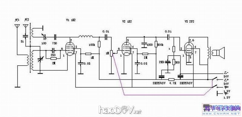 手提式电池三灯再生收音机