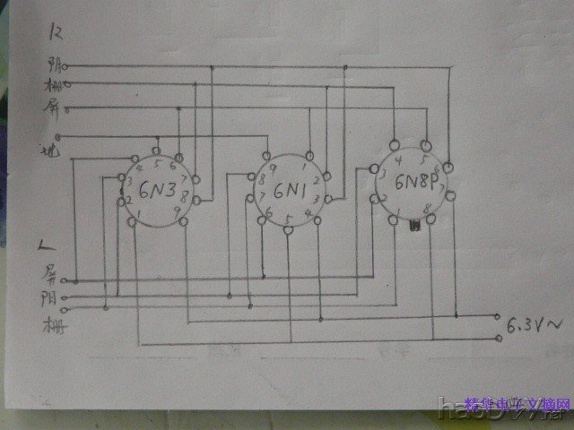 6n1 6n3 6n8p电子管多用途胆缓冲级的制作