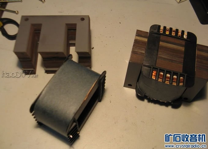 绕好的线圈.JPG diy的FU-7电子管单端胆机输出牛制作完成