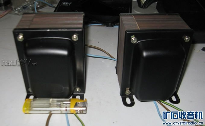 装好的牛.JPG diy的FU-7电子管单端胆机输出牛制作完成