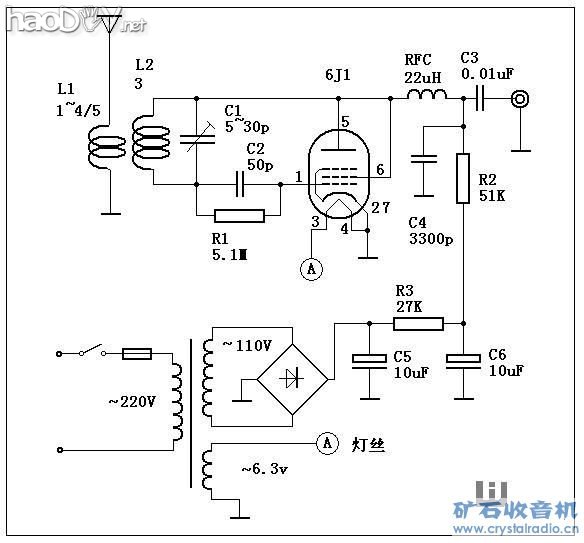 6j1.JPG 单灯6J1电子管FM调频收音头 附视频