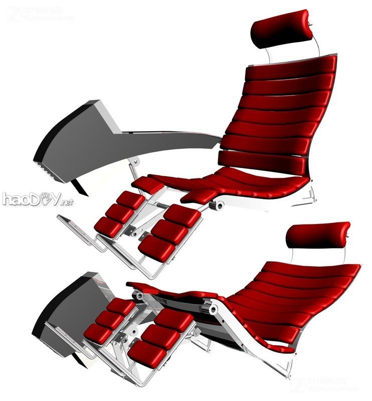 点击查看大图 晒下我260斤重的钢铁怪兽 三屏 电控变形姿态调节电脑椅