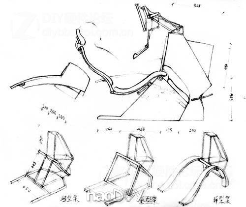 点击查看大图 晒下我260斤重的钢铁怪兽 三屏 电控变形姿态调节电脑椅