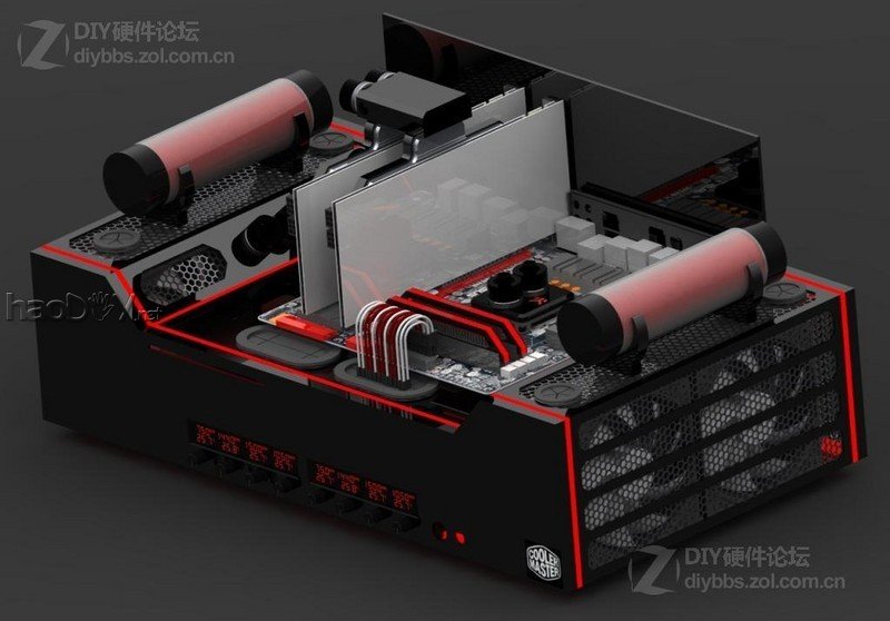 点击查看大图 红黑色的高端试验台 Test bench V2机箱改造