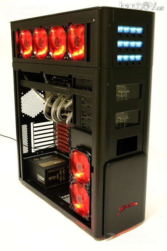 点击查看大图 红色堆垛机,强大的ATCs 840 STACKER电脑机箱MOD改造