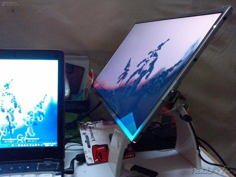 点击查看大图 笔记本显示器屏改显示器超薄无边框