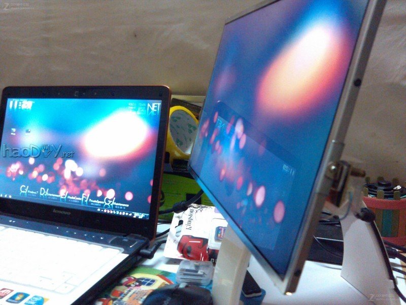 点击查看大图 笔记本显示器屏改显示器超薄无边框