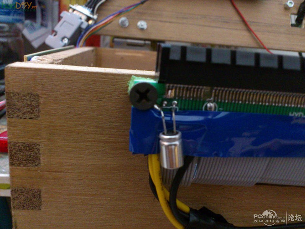 点击查看原图 最近拼的ITX木箱电脑一体机,烂测试平台