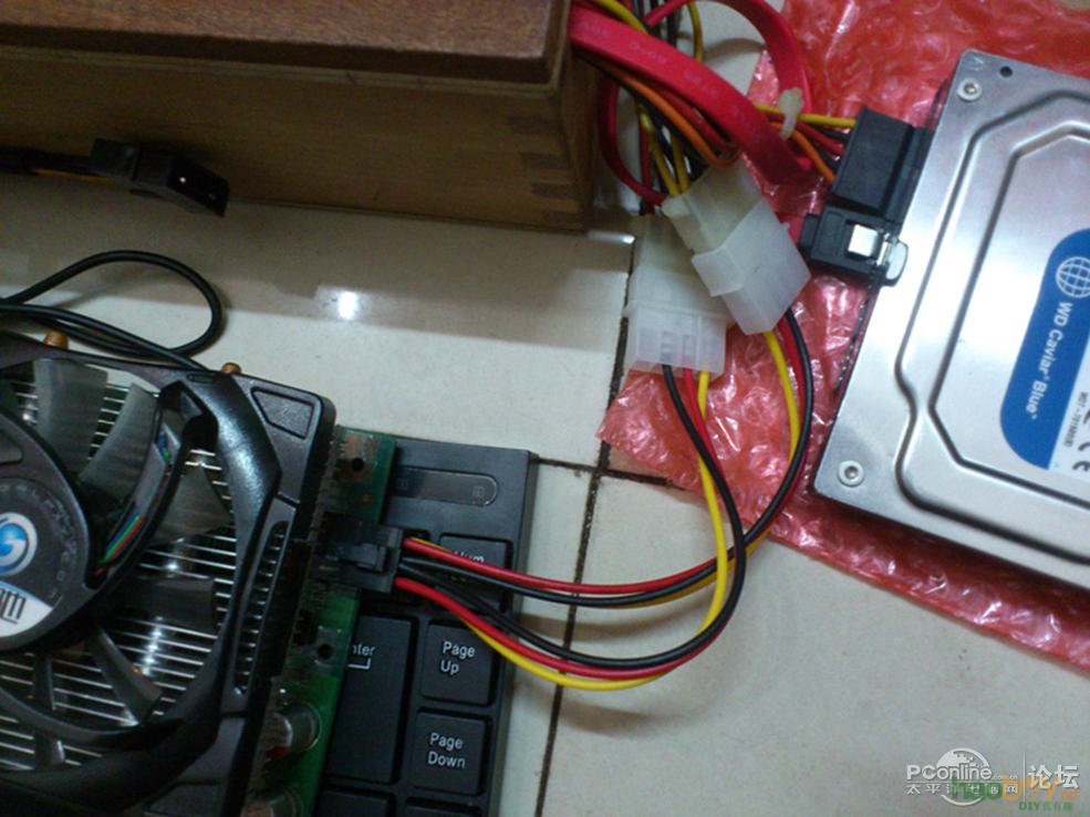 点击查看原图 最近拼的ITX木箱电脑一体机,烂测试平台