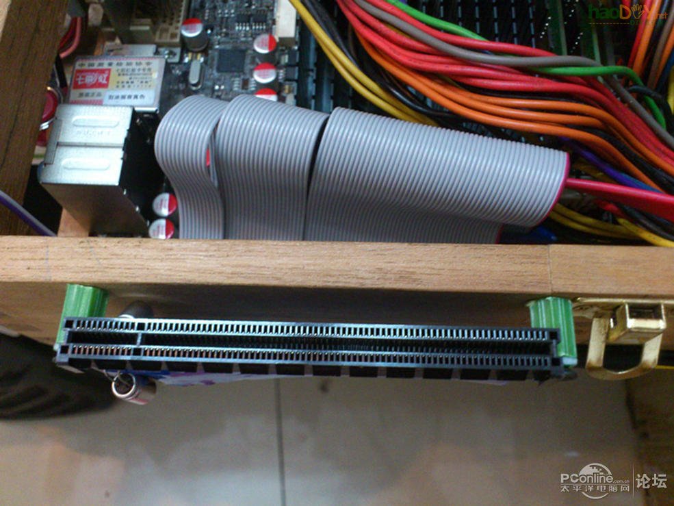 点击查看原图 最近拼的ITX木箱电脑一体机,烂测试平台