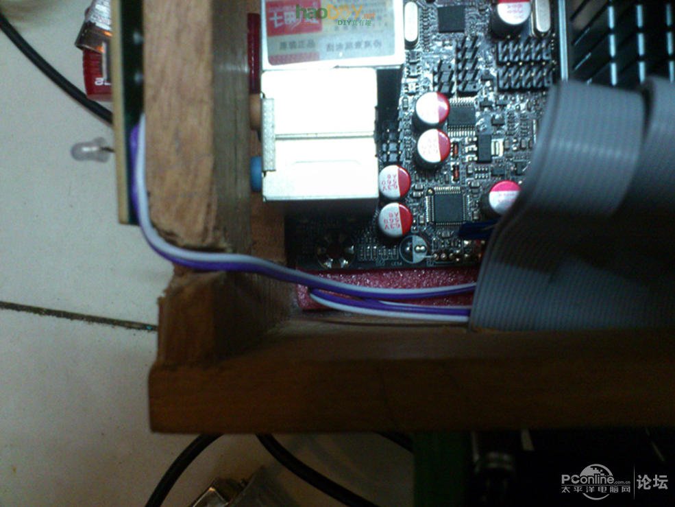 点击查看原图 最近拼的ITX木箱电脑一体机,烂测试平台