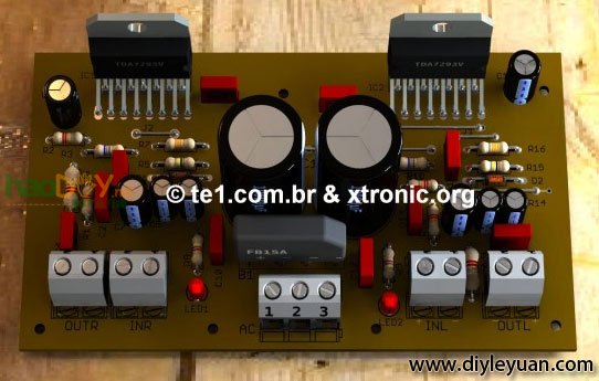 用TDA7293制作的200W立体声音频放大器功放