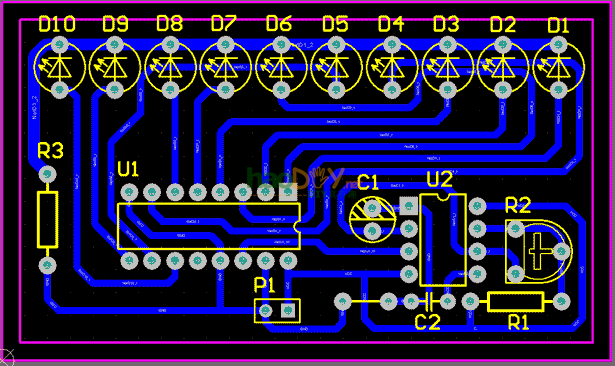 CD4017流水灯led电路的制作