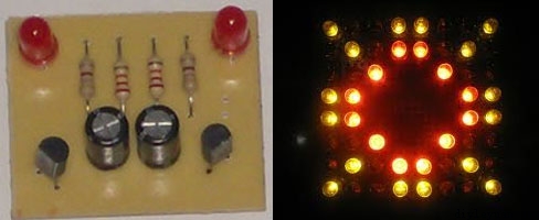 两个LED闪烁闪光灯的电路制作