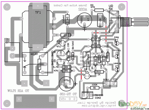 烟雾探测器PCB图