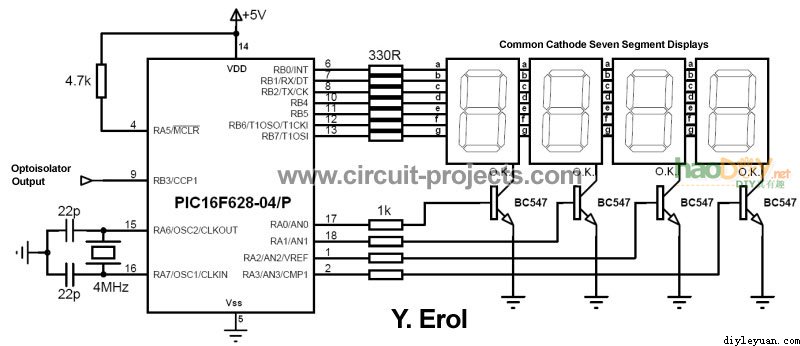 PIC16F628单片机频率计数器的制作