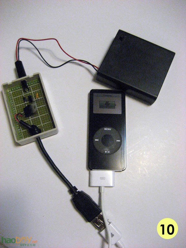 用普通电池给手机充电