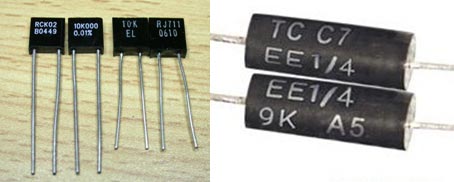 普通固定电阻器的分类及外形