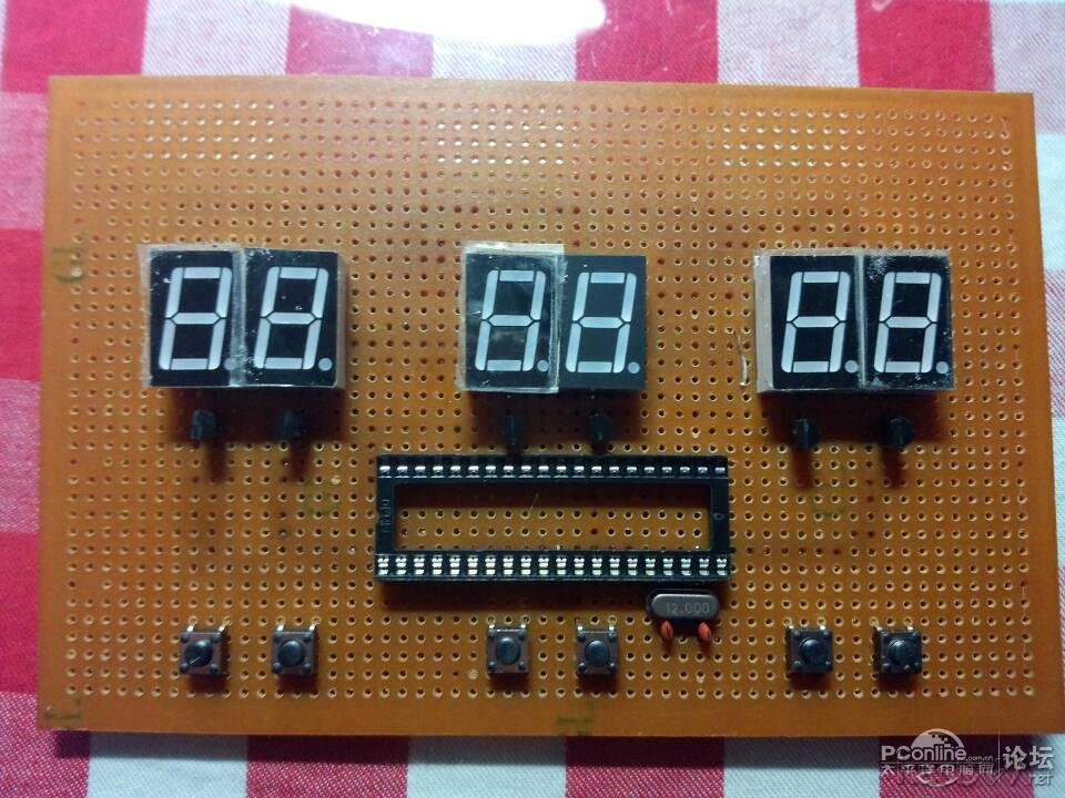 点击查看原图 纯手工焊接 ★★★六位数码管时钟★★★ 内有福利