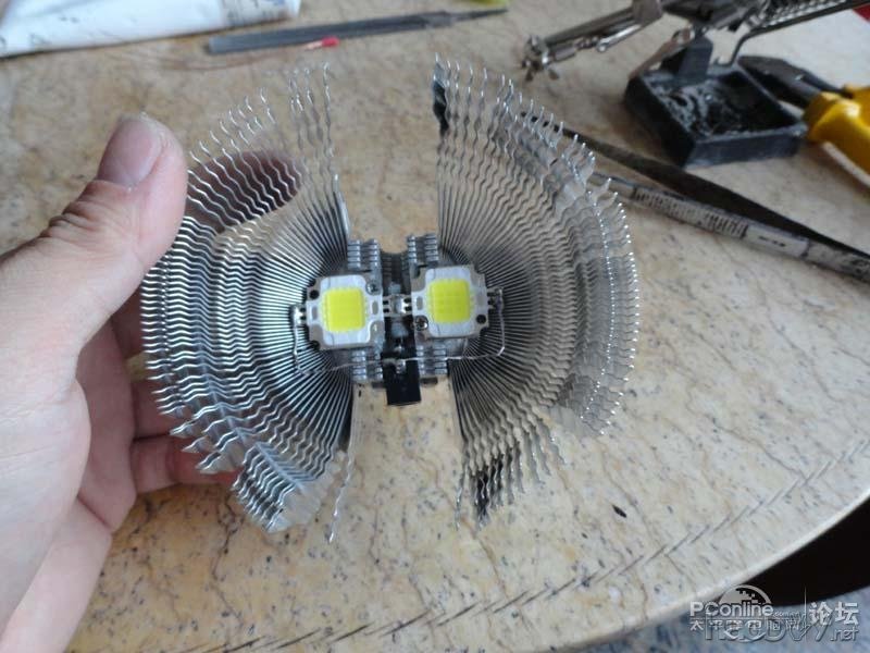 点击查看原图 山寨10w大功率LED灯全过程