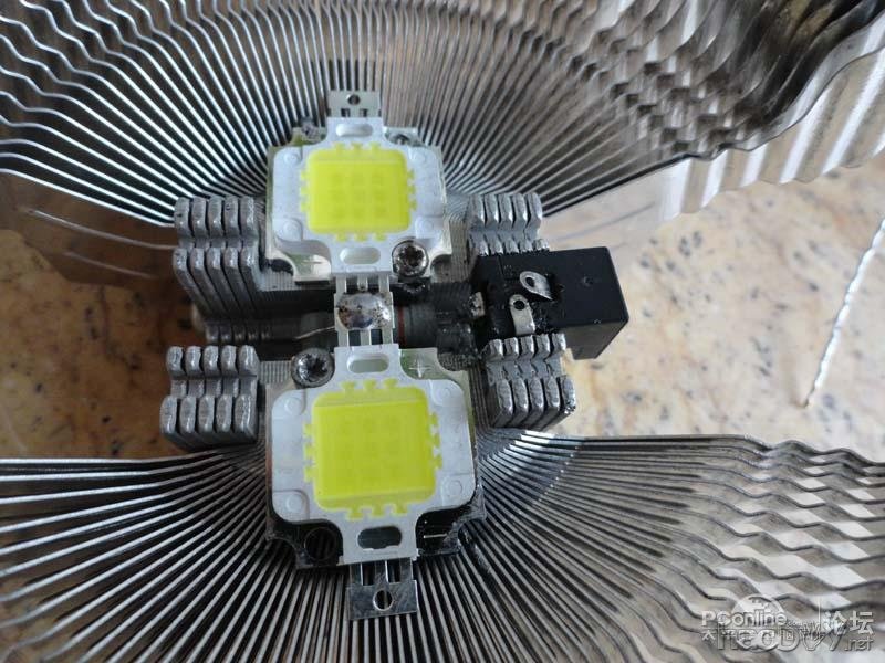 点击查看原图 山寨10w大功率LED灯全过程