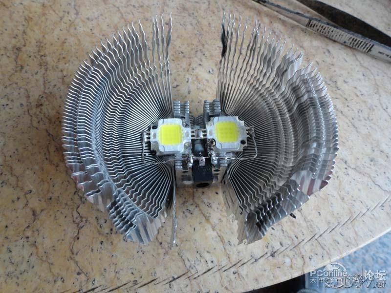 点击查看原图 山寨10w大功率LED灯全过程